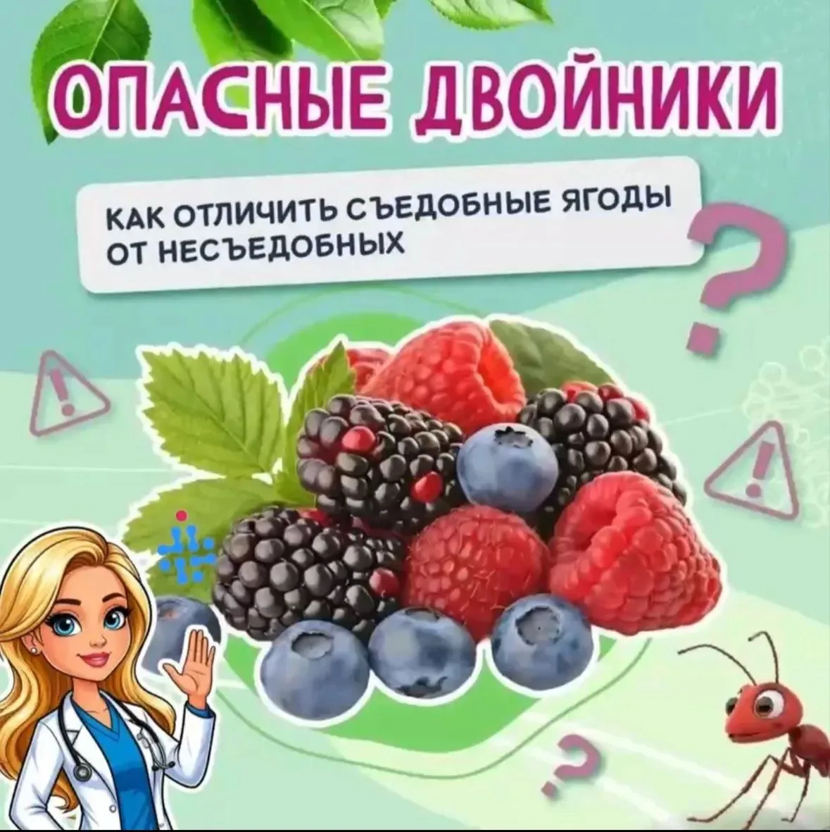 🍒 🍓🍇🫐 Осторожно, ядовитые ягоды! 
🫐🍇🍓🍒 Наступило время сбора ягод не только в огородах, но и