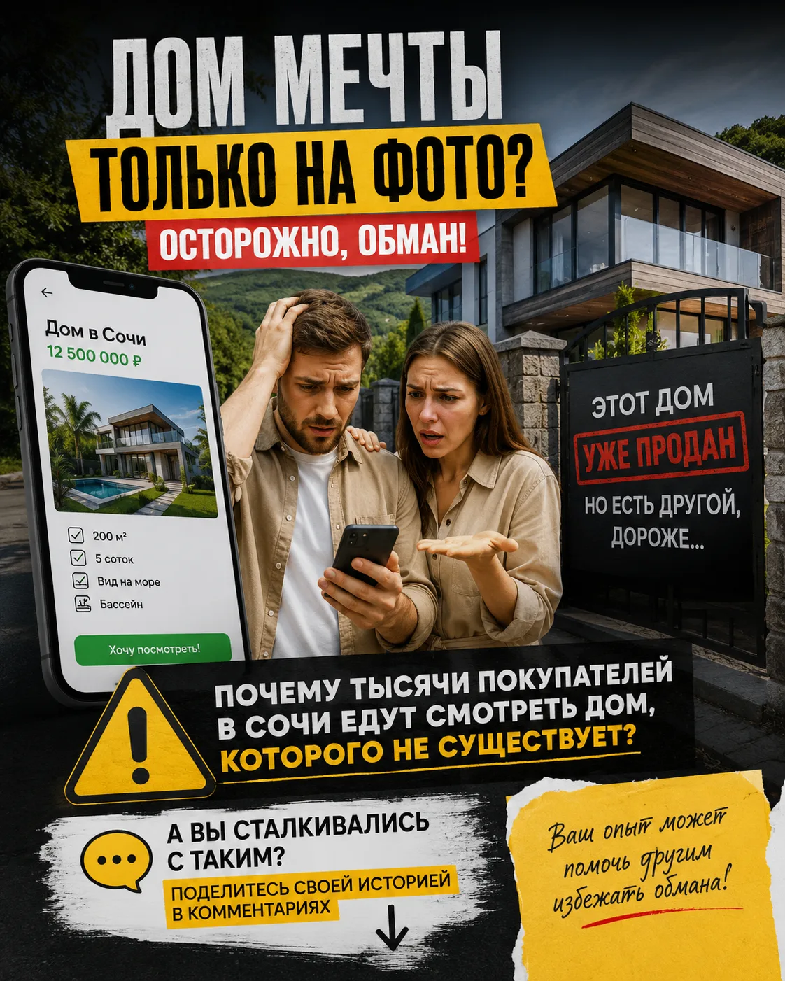 🚫 Попадались на фейковые объявления в Сочи?

Вы нашли дом по привлекательной цене.

Сохранили объяв