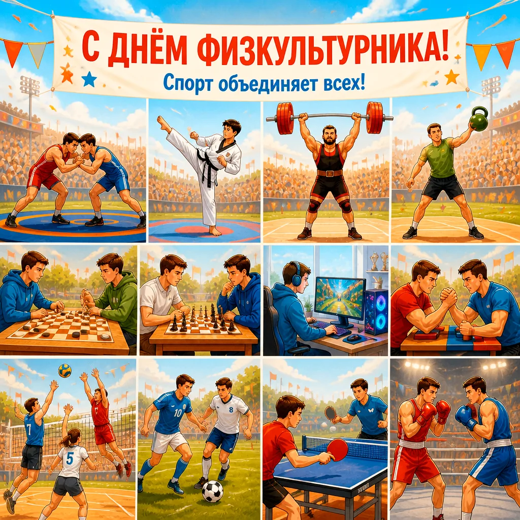 🏆 С Днём физкультурника!