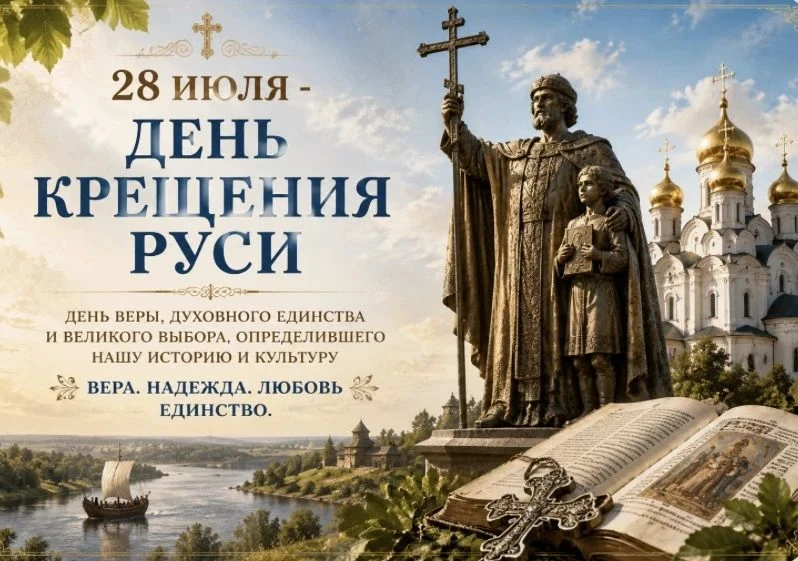 День в истории.
Сегодня 28 июля — День Крещения Руси!
Ровно 1038 лет назад, в 988 году, князь Владим