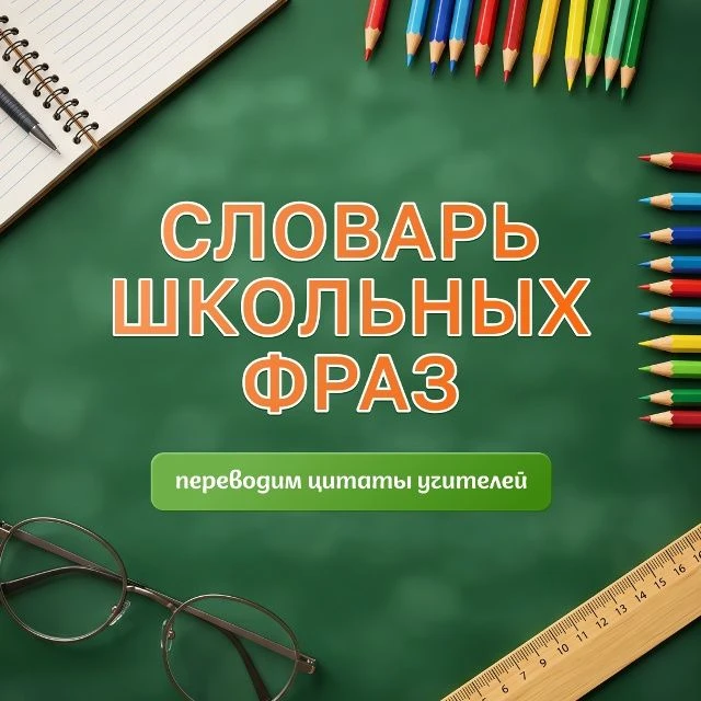 СЛОВАРЬ ШКОЛЬНЫХ ФРАЗ 😜
