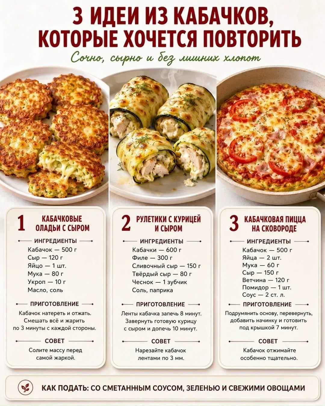 ПЕРВОЕ — КАБАЧКОВАЯ ПИЦЦА 🍕