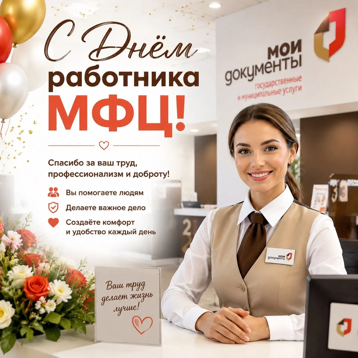 Уважаемые работники Многофункционального центра предоставления государственных и муниципальных услуг