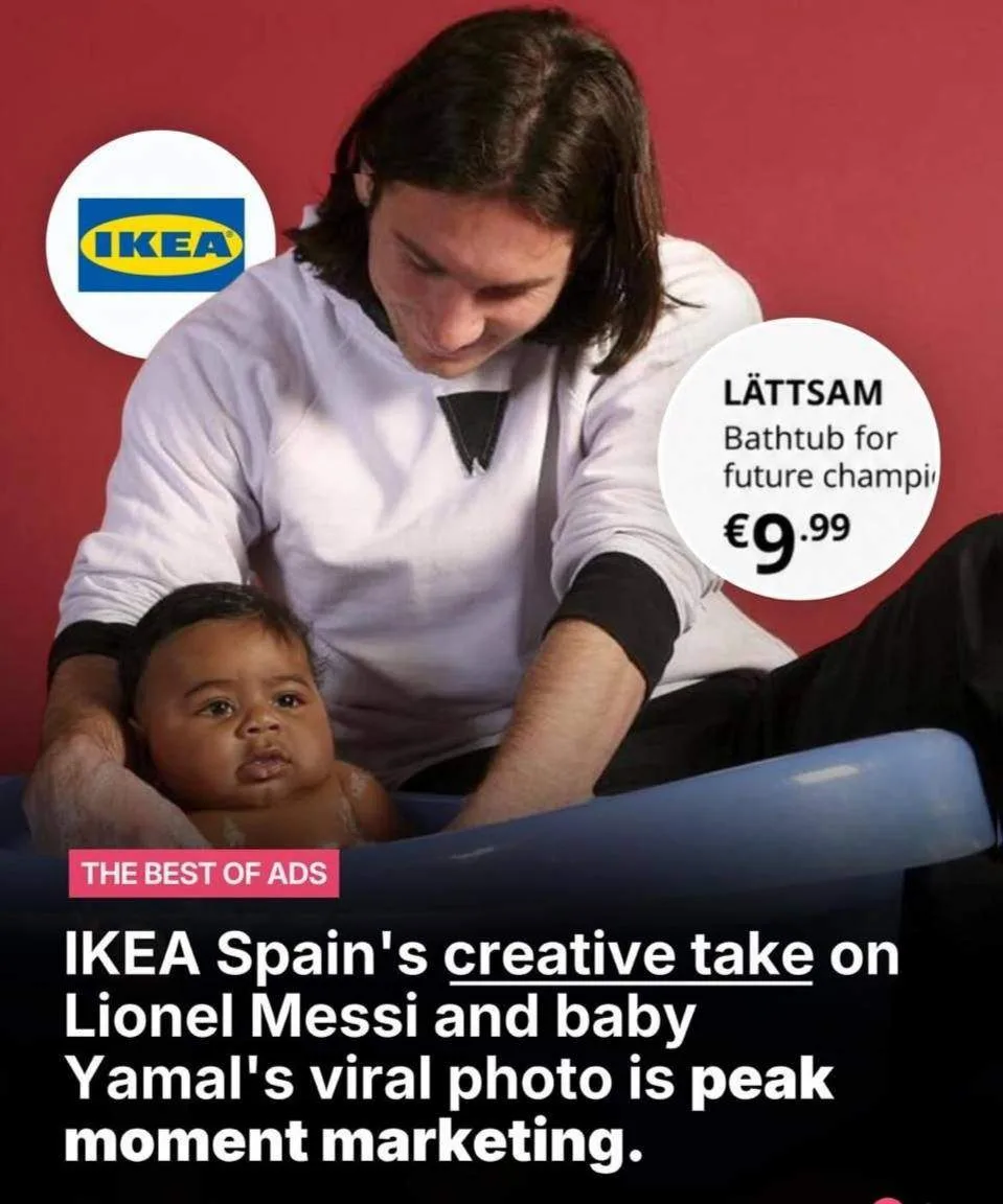 🇪🇸🇪🇸 Испанская IKEA не осталась в стороне от знаменитого фото Месси с младенцем Яма...