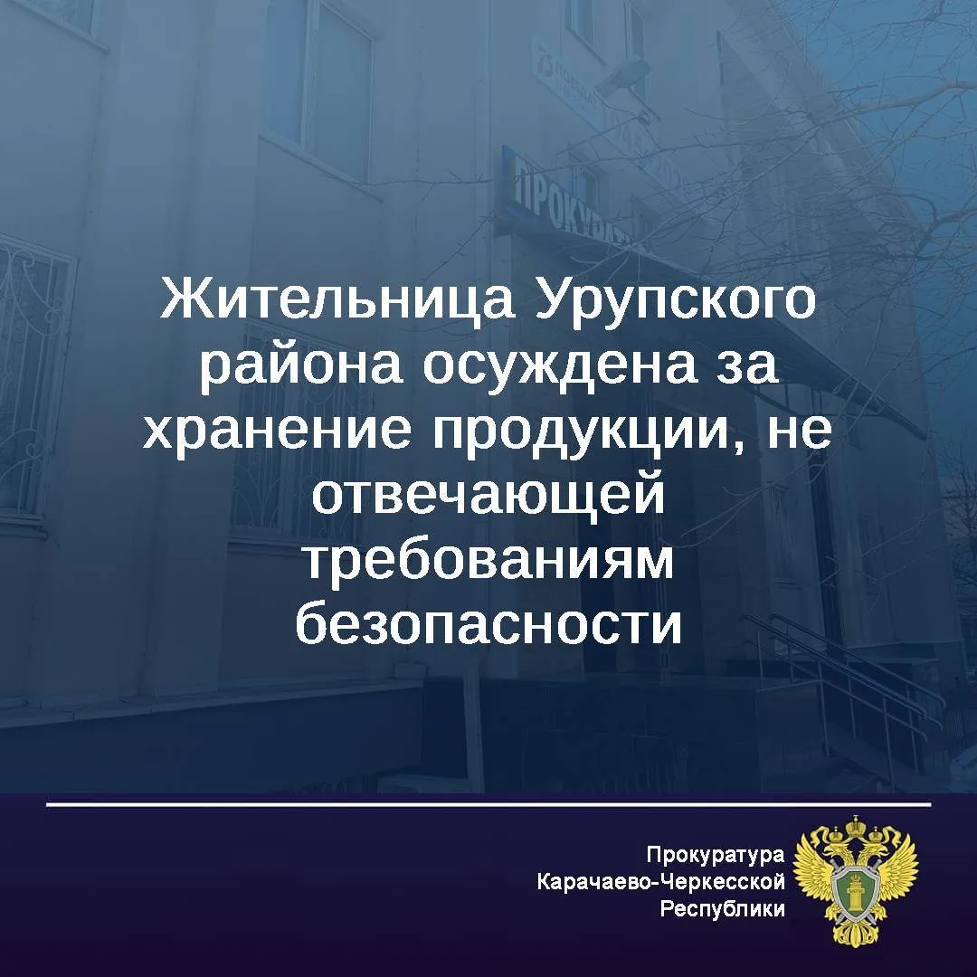 🛑Жительница Урупского района осуждена за хранение продукции, не отвечающей требованиям безопасности