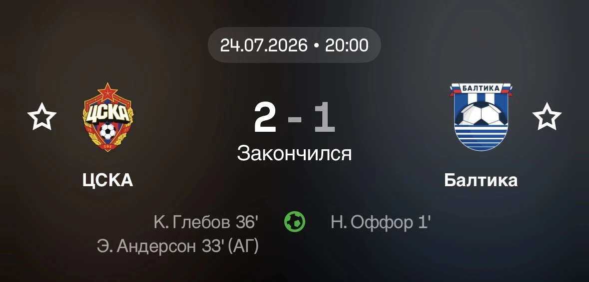 Доброе утро, друзья☕️
Поздравляю с началом Российского футбола⚽ 
В первом матче я получается ошибся.