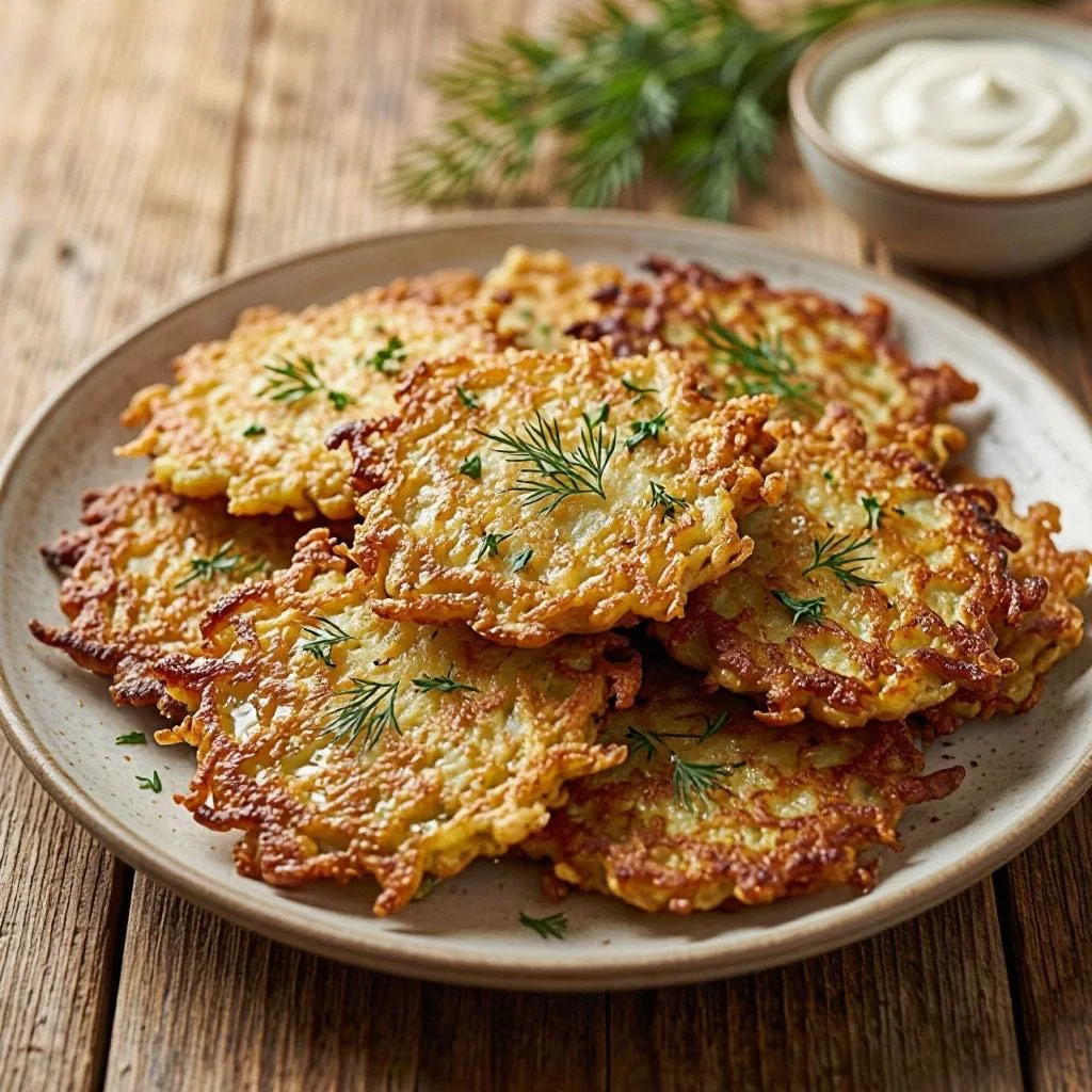 Драники с ветчиной и сыром.