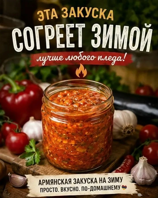 ЭТА ЗАКУСКА СОГРЕЕТ ЗИМОЙ