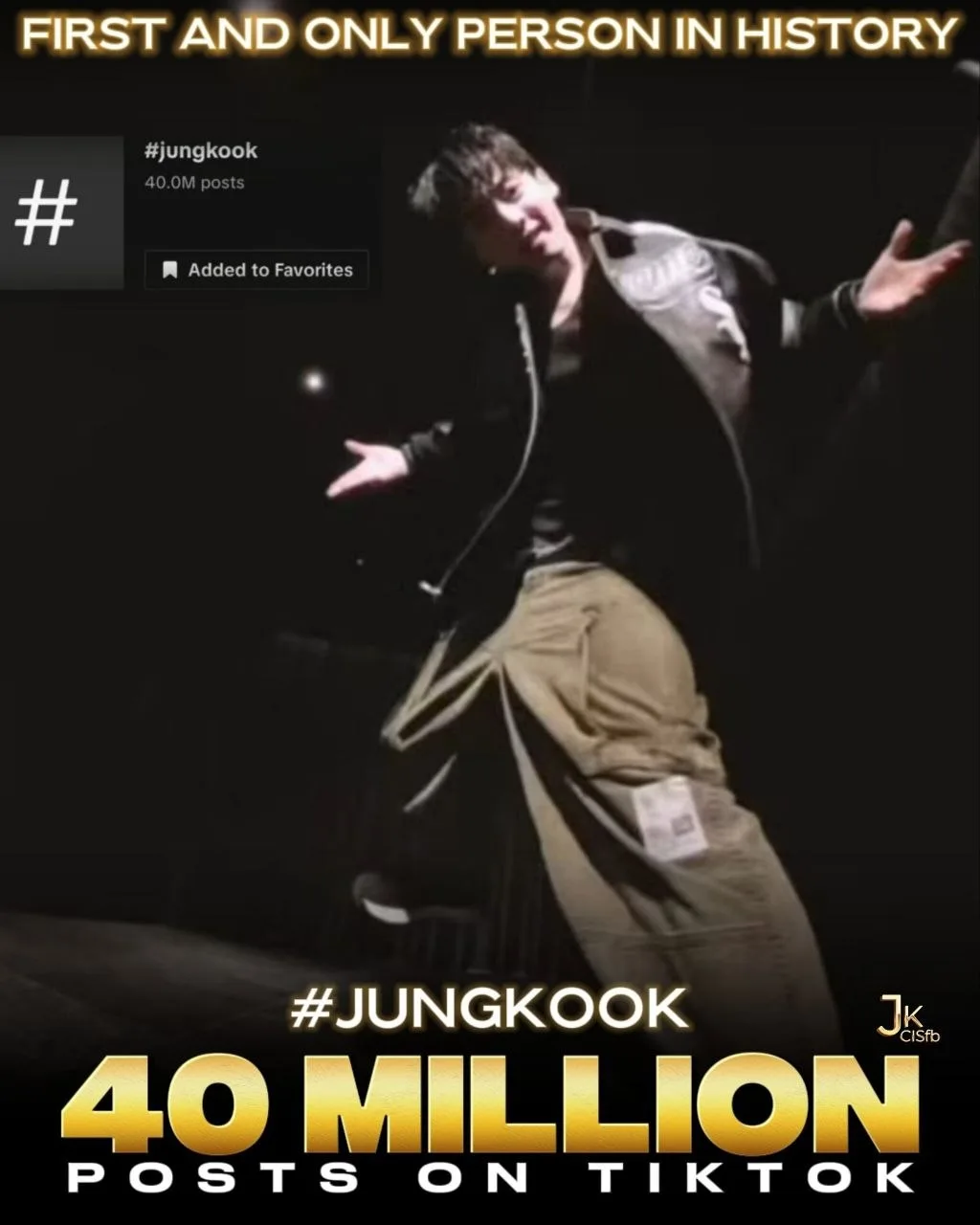 TikTok-хэштег #/jungkook превысил 40 миллионов публикаций!