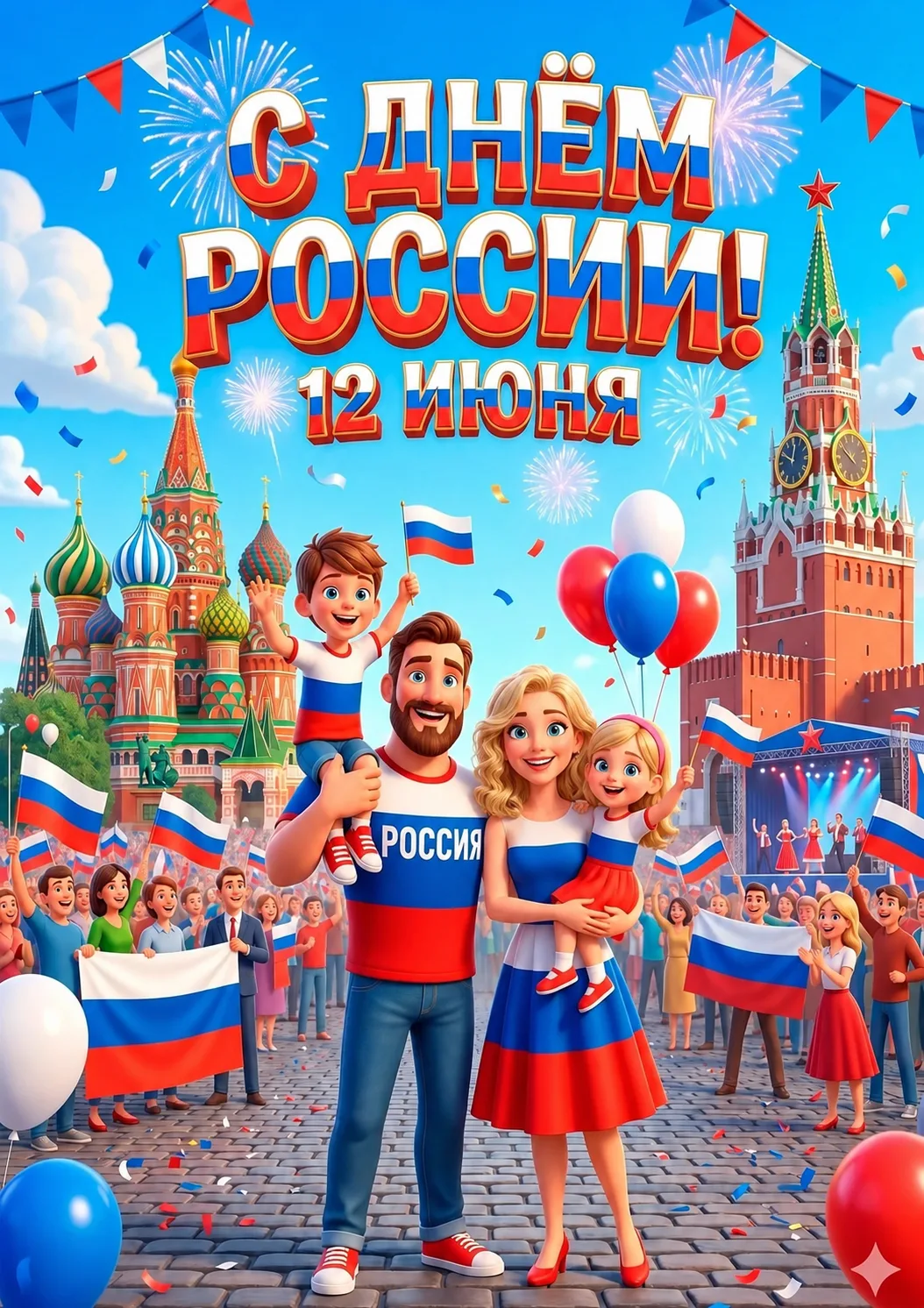 Дорогие друзья!
 🤍💙❤️ Поздравляем вас с Днем России — праздником нашей общей истории, богатого кул