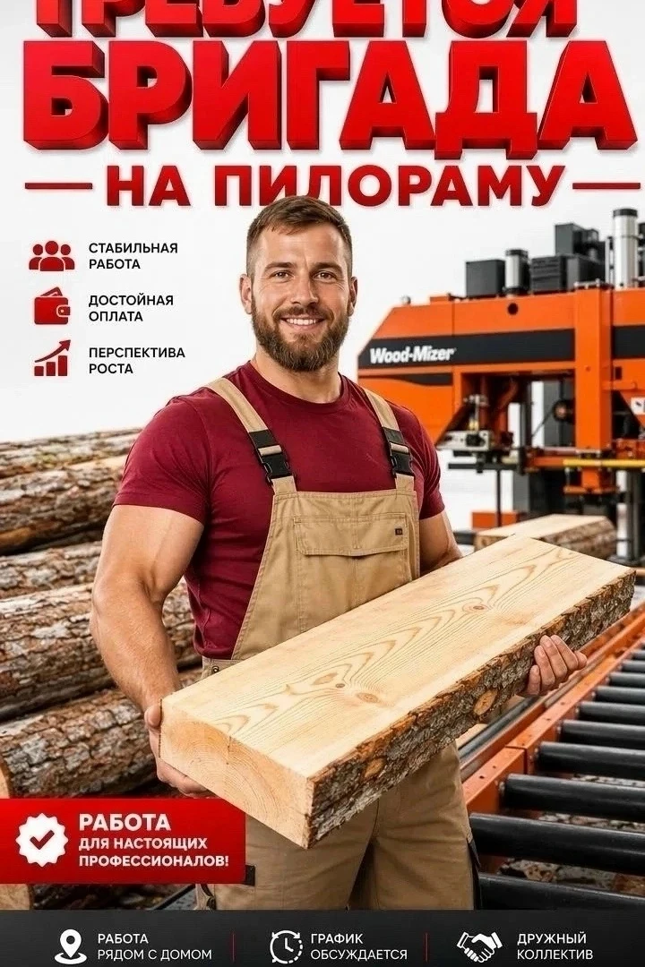 Организации требуется (бригада)рамщик, подрамщик, кромщик. Постоянная работа. Крупный л...