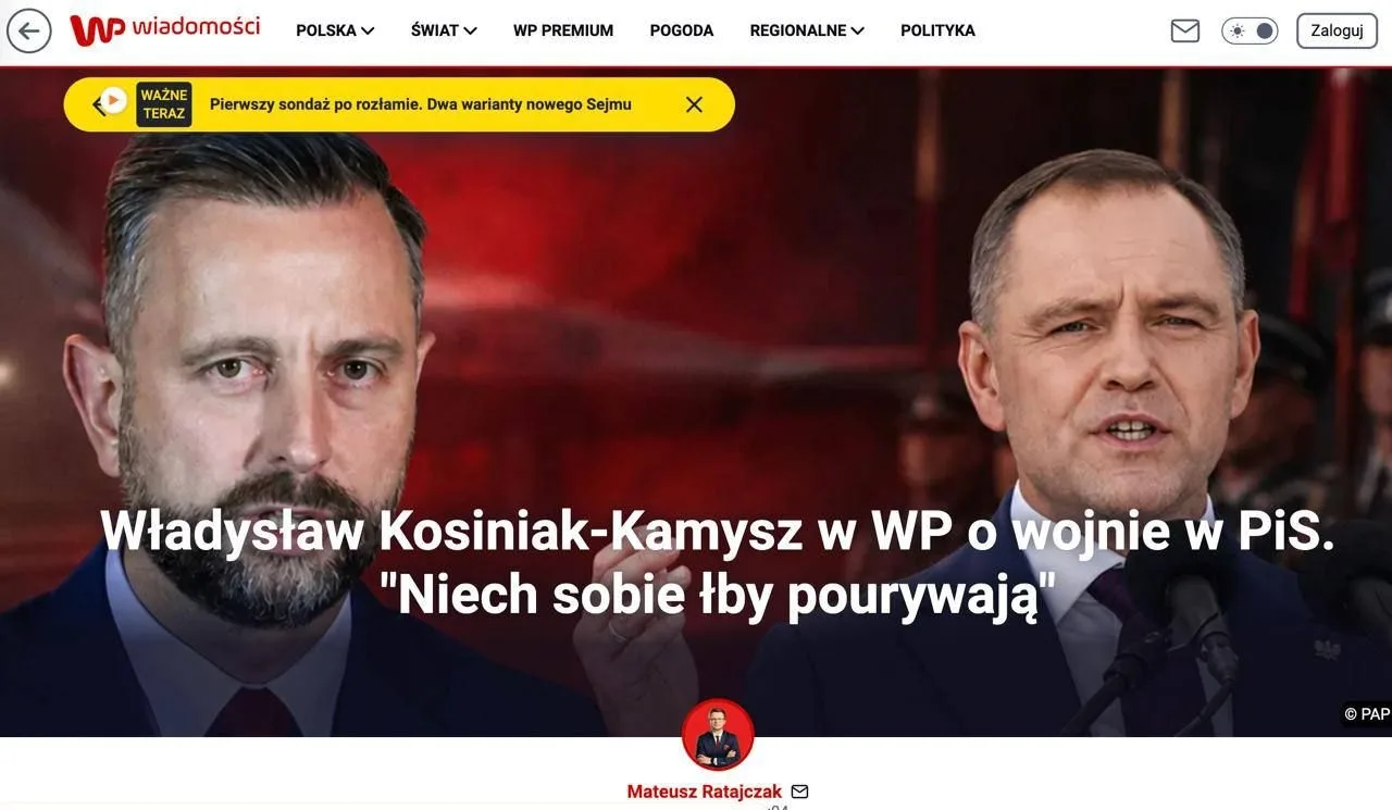 🇵🇱 Министр обороны Польши Владислав Косиняк-Камыш в интервью Wirtualna Polska заявил,...