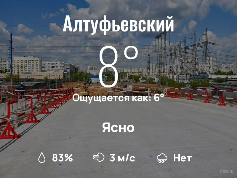 Что с погодой в Алтуфьевском?