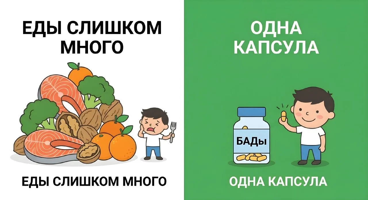 🍎 А можно всё это получить из еды?  Нет, и вот почему  Мы любим думать, что «правильное питание» реш