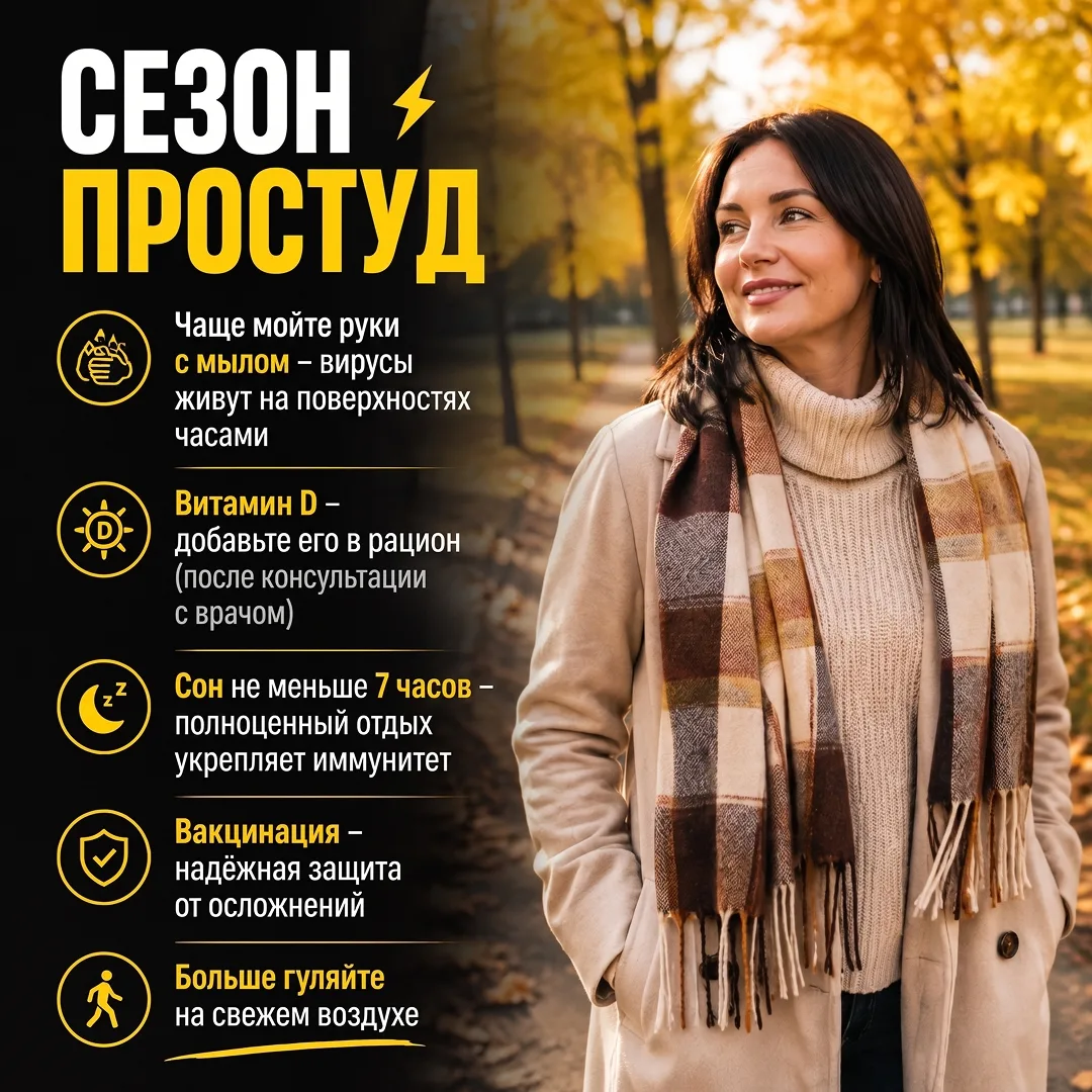 Осень приближается, а с ней и серьёзные испытания для иммунитета.