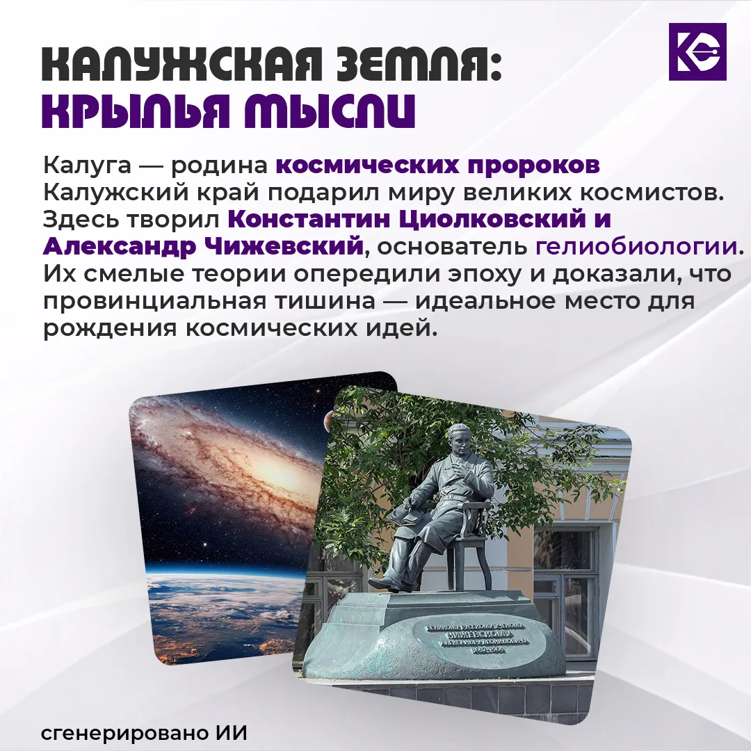 Калужская земля — это место, где провинциальная тишина рождала великие идеи. Здесь твор...
