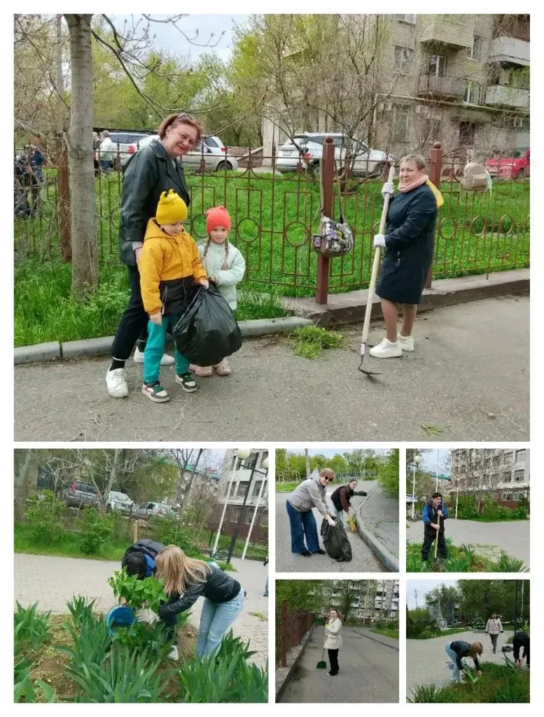 Сегодня наша #Активнаяшкола приняла участие во Всероссийском субботнике .