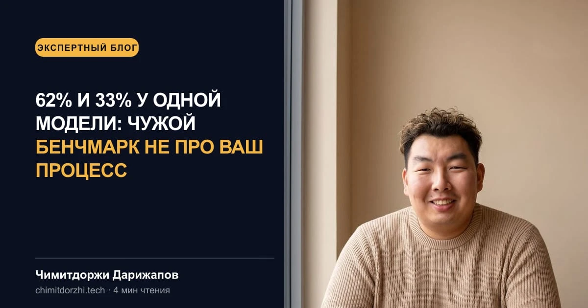 62% и 33% у одной модели: чужой бенчмарк не про ваш процесс