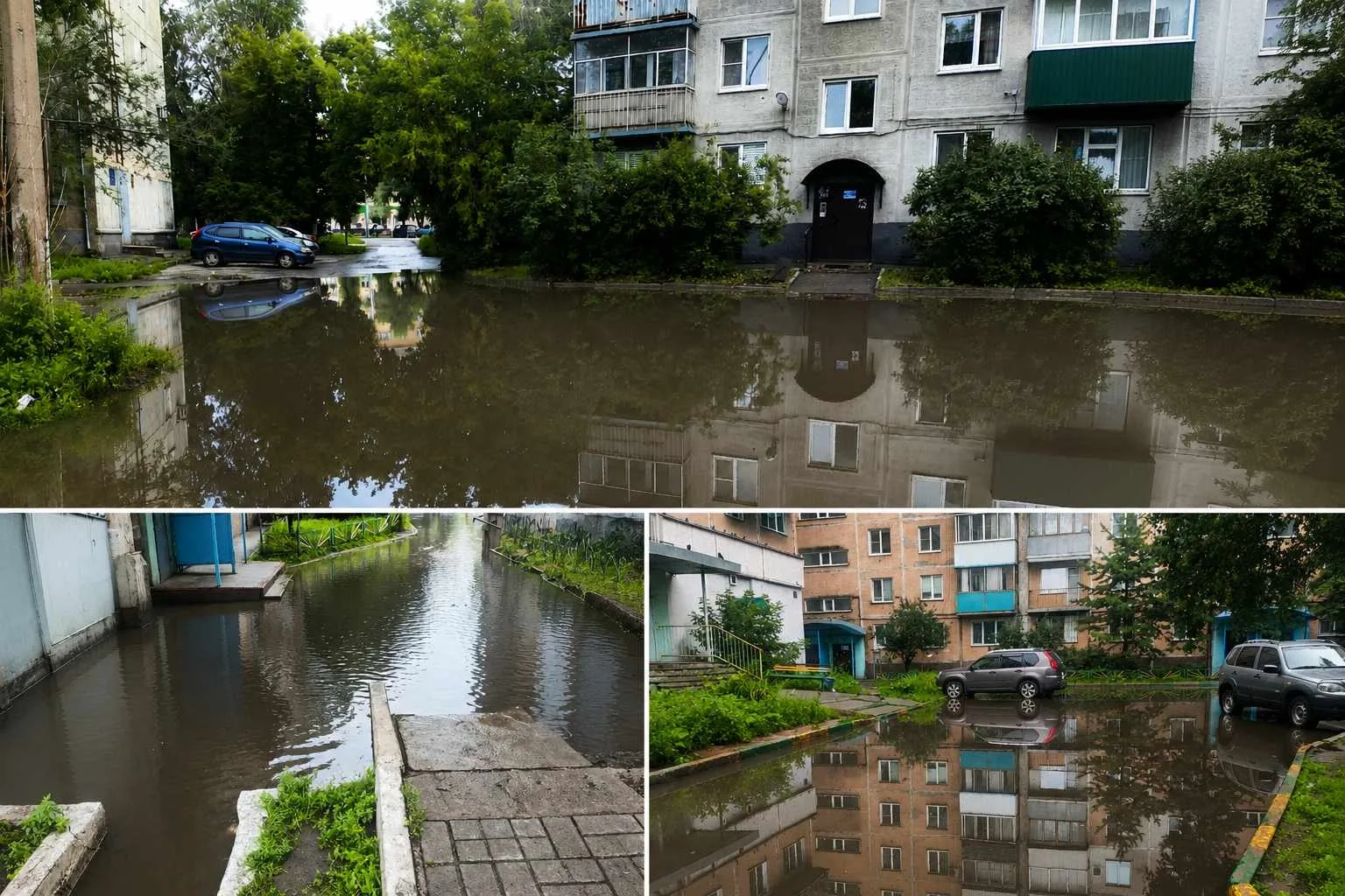 Хоть лодку вызывай: дворы Новокузнецка превратились в бассейны 
 
💦 В редакцию «Кузницы новостей» п