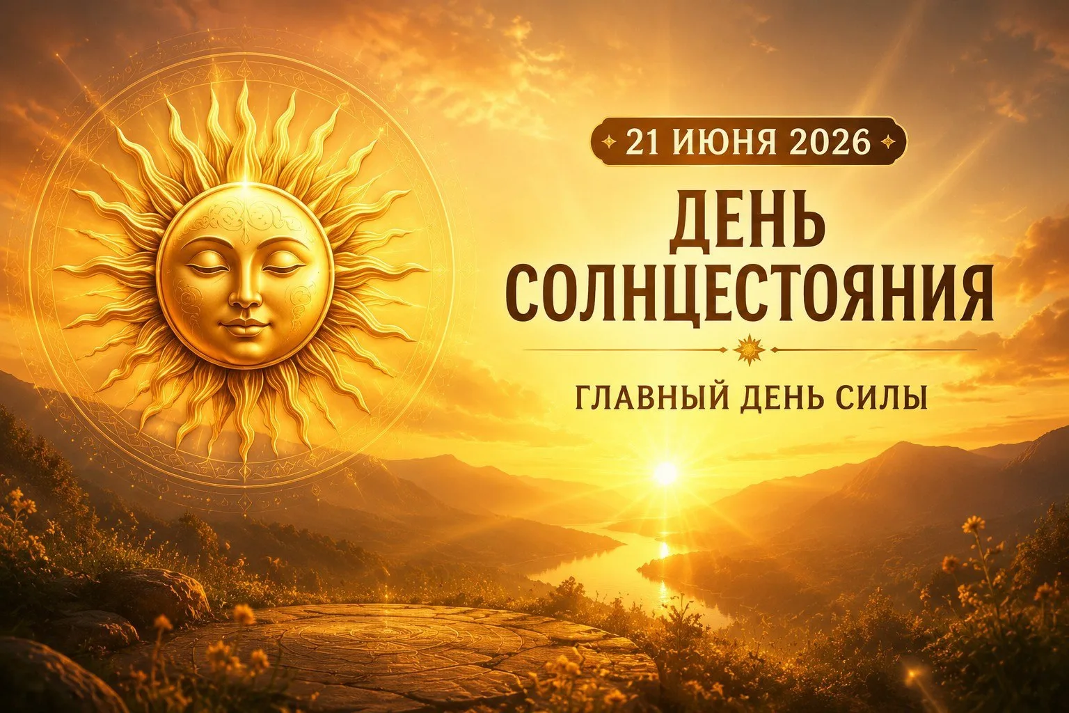 🌞 ЗАВТРА — ДЕНЬ СОЛНЦЕСТОЯНИЯ

21 июня 2026 | 11:24 МСК

Друзья, завтра самая сильная точка года. С