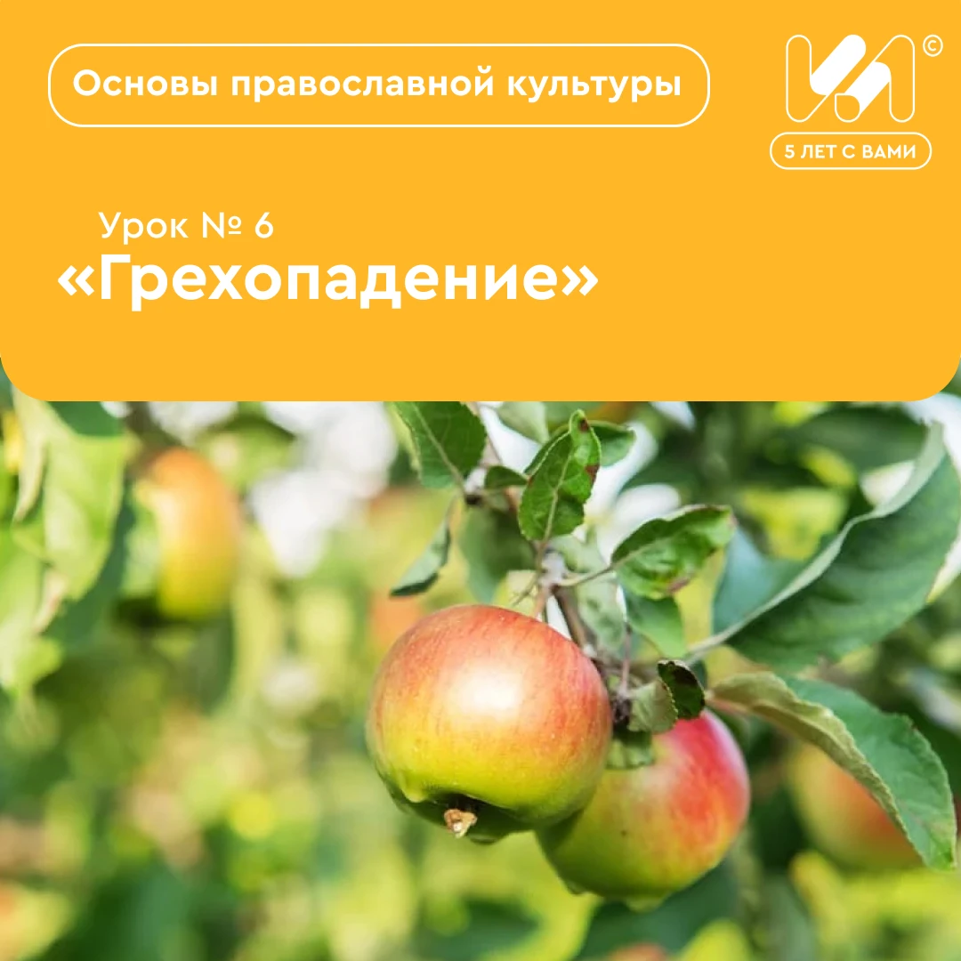 📚 «Грехопадение» — тема урока № 6 учебника «Основы православной культуры».