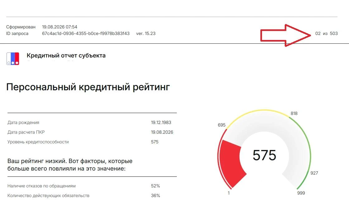 Мои любимые кредитные отчеты!