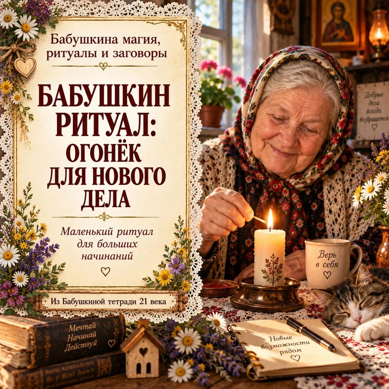 🕯 БАБУШКИН РИТУАЛ: ОГОНЁК ДЛЯ НОВОГО ДЕЛА