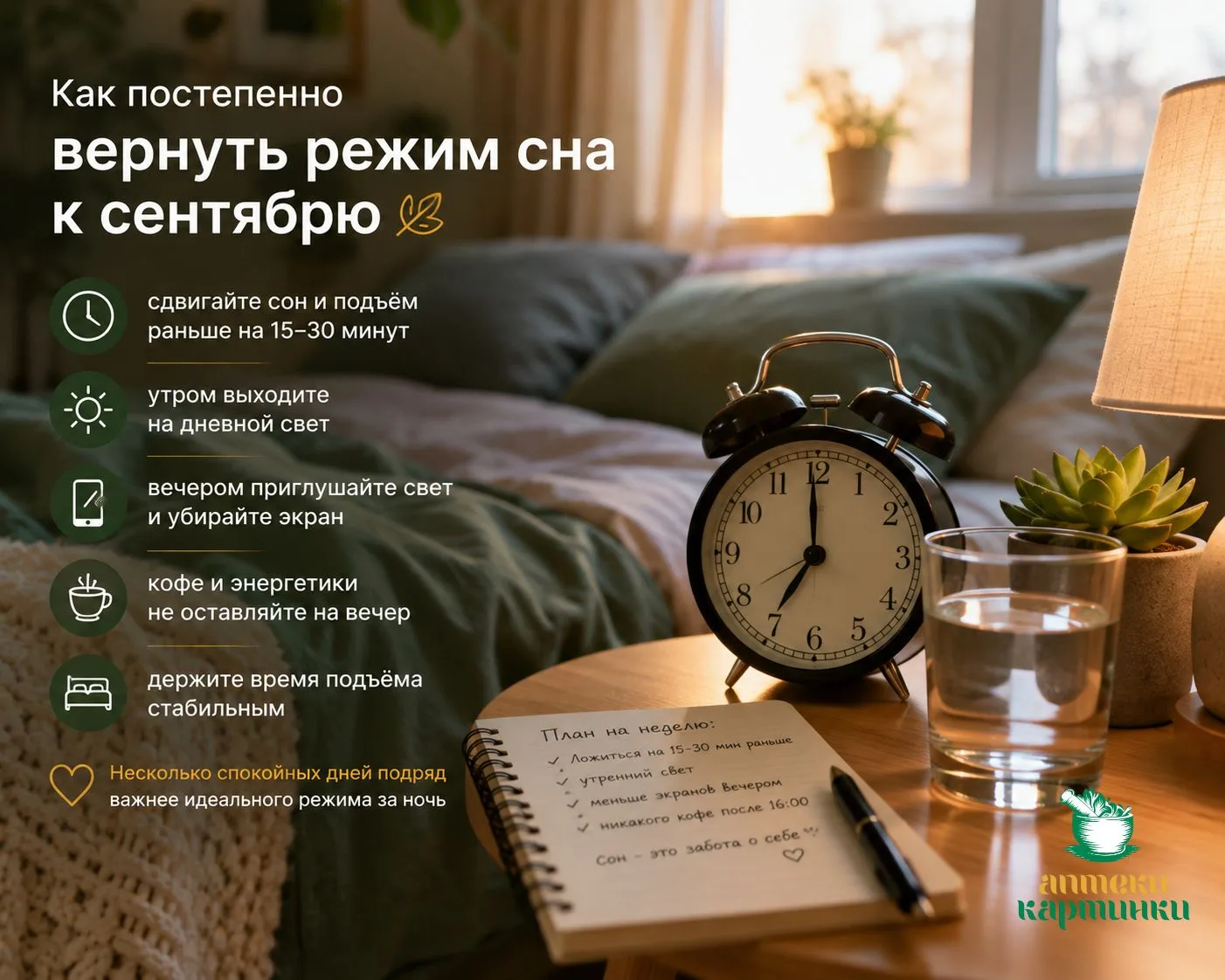 😴 Как вернуть режим сна к сентябрю без мучений
