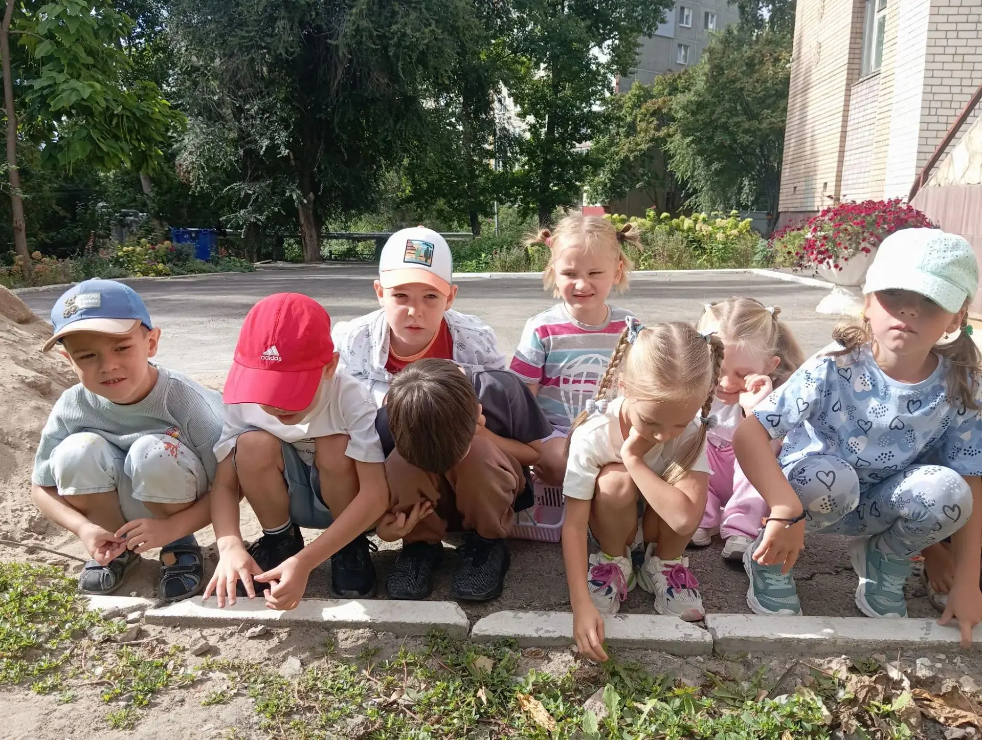 Одно из любимых занятий на прогулках у ребят из группы "Золотая рыбка" - наблюдение за ...