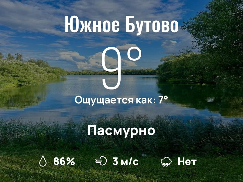 Что с погодой в Южном Бутово?