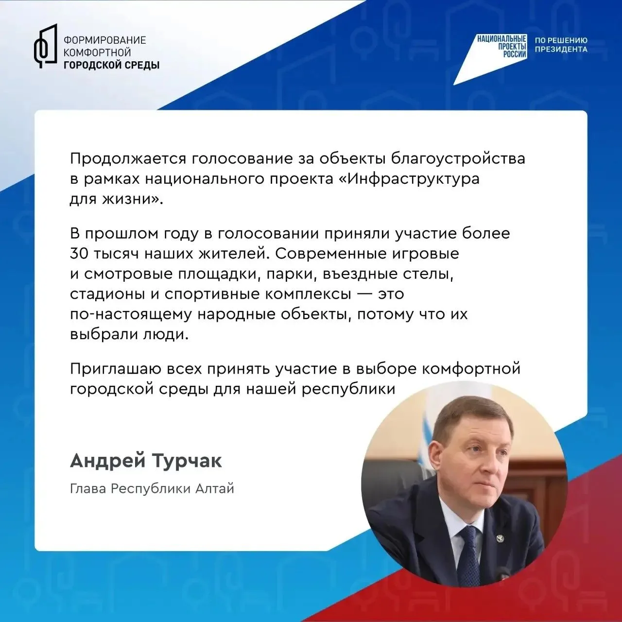В Республике Алтай продолжается Всероссийское голосование за объекты благоустройства  До 12 июня жит