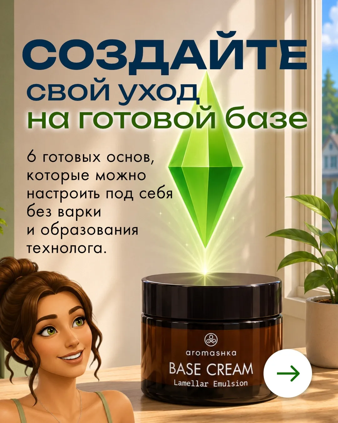 💚Сегодня играем в sims - кастомизируем базовые продукты Aromashka