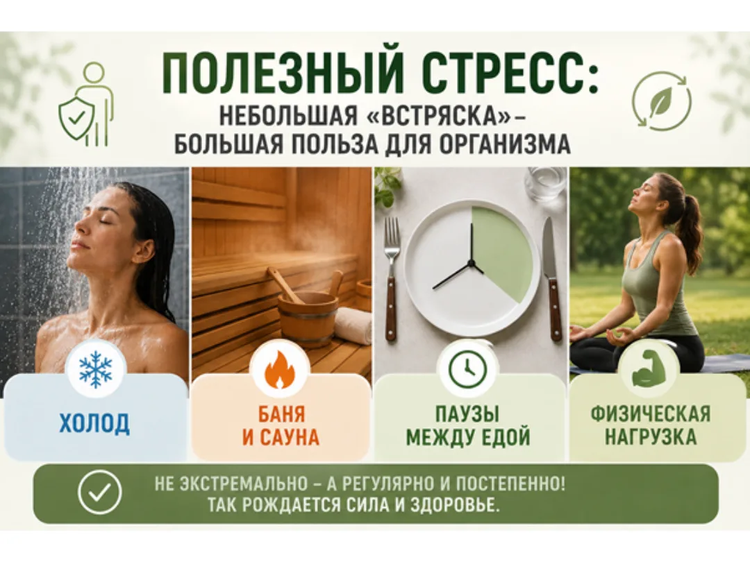 🧊 Полезный стресс: почему небольшая «встряска» может укреплять организм