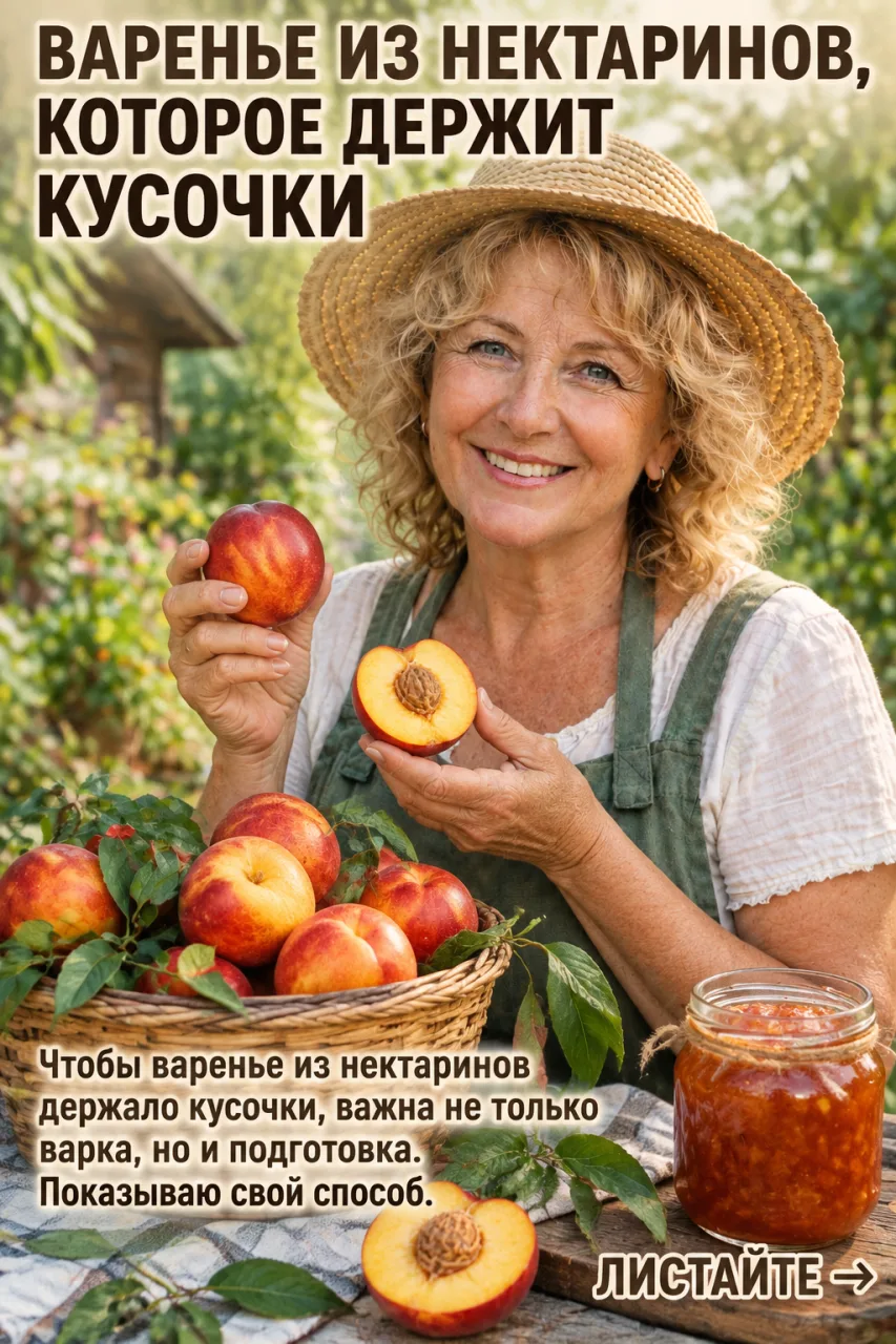ВАРЕНЬЕ ИЗ НЕКТАРИНОВ, КОТОРОЕ ДЕРЖИТ КУСОЧКИ