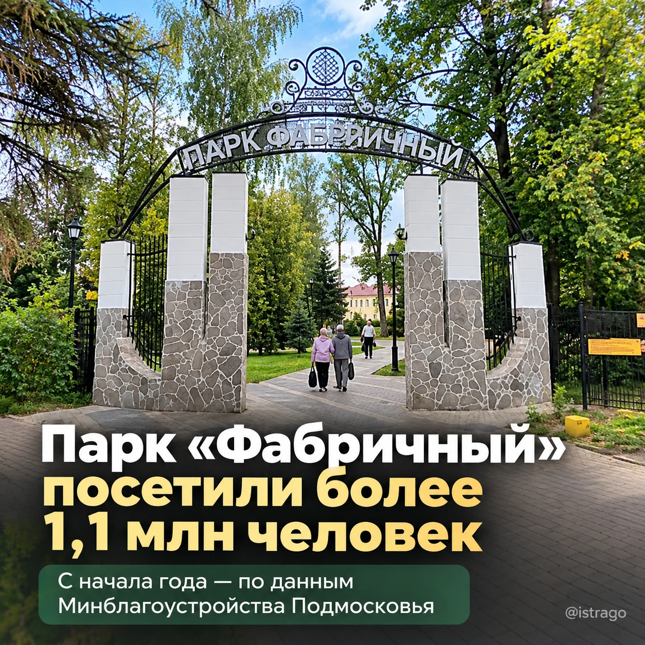 Парк «Фабричный» посетили более 1,1 млн человек 🌳