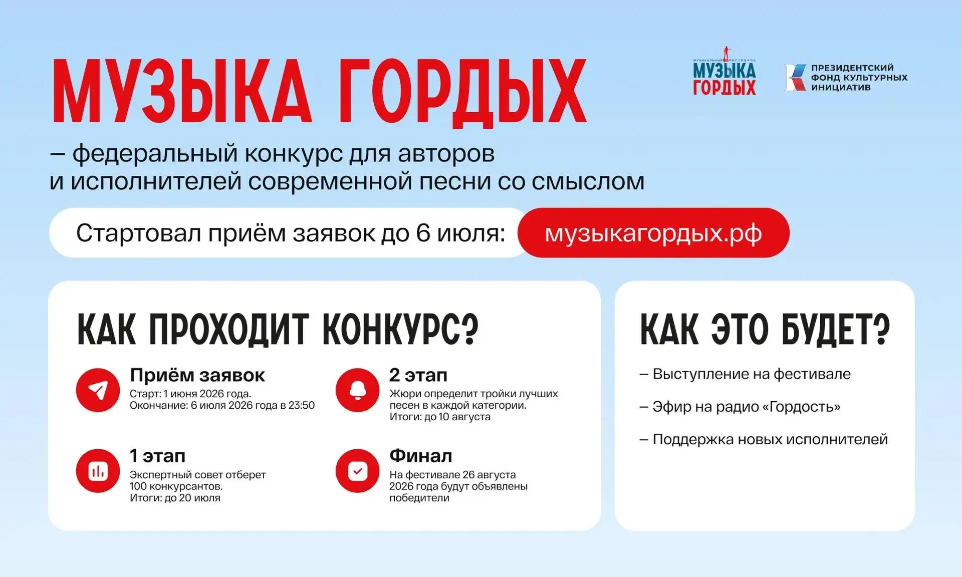 III Международный конкурс «Музыка Гордых»: приём заявок открыт!