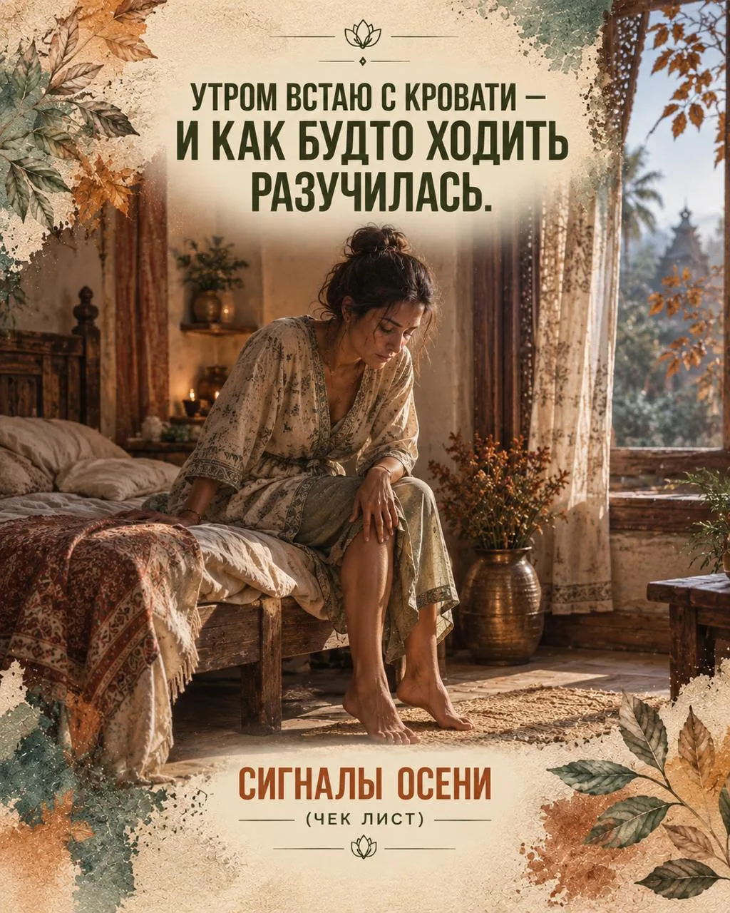 Утром встаёте с кресла - и первые шаги идёте, как будто разучились ходить.