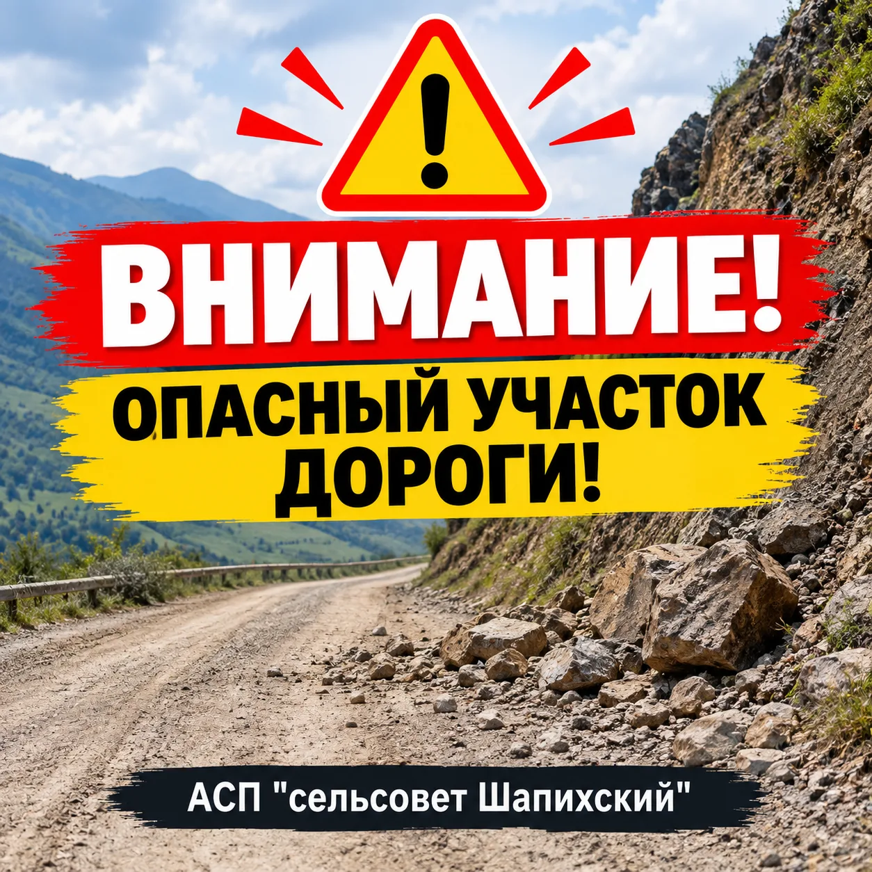 ⚠️ ВНИМАНИЕ! ОПАСНЫЙ УЧАСТОК ДОРОГИ!