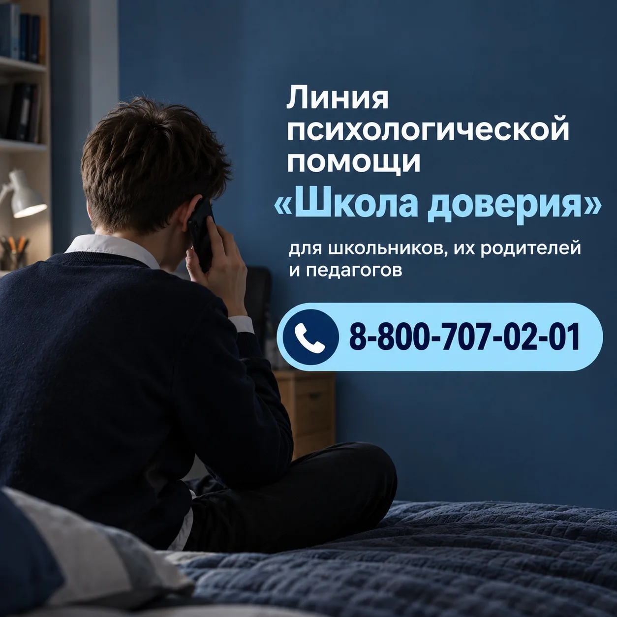 Министерство просвещения России запустило линию психологической помощи «Школа доверия»