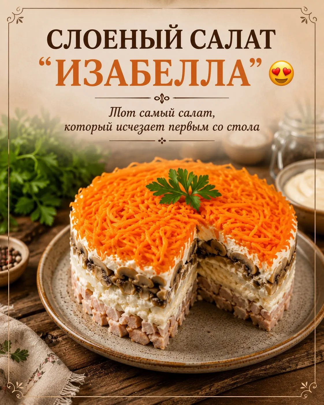 Это любимый слоёный салат моей семьи 😻❤️