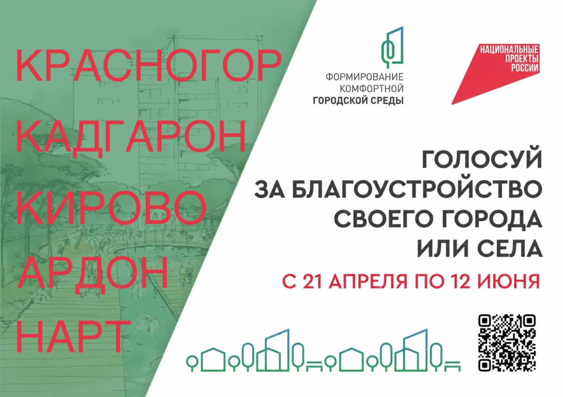 Продолжается онлайн-голосование за общественные пространства, которые будут благоустрое...