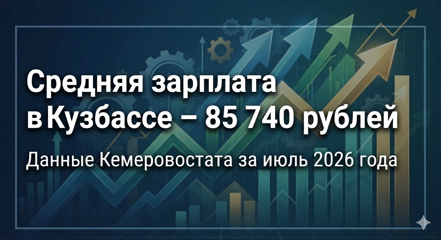 Средняя зарплата в Кузбассе за июль – 85 740 рублей.