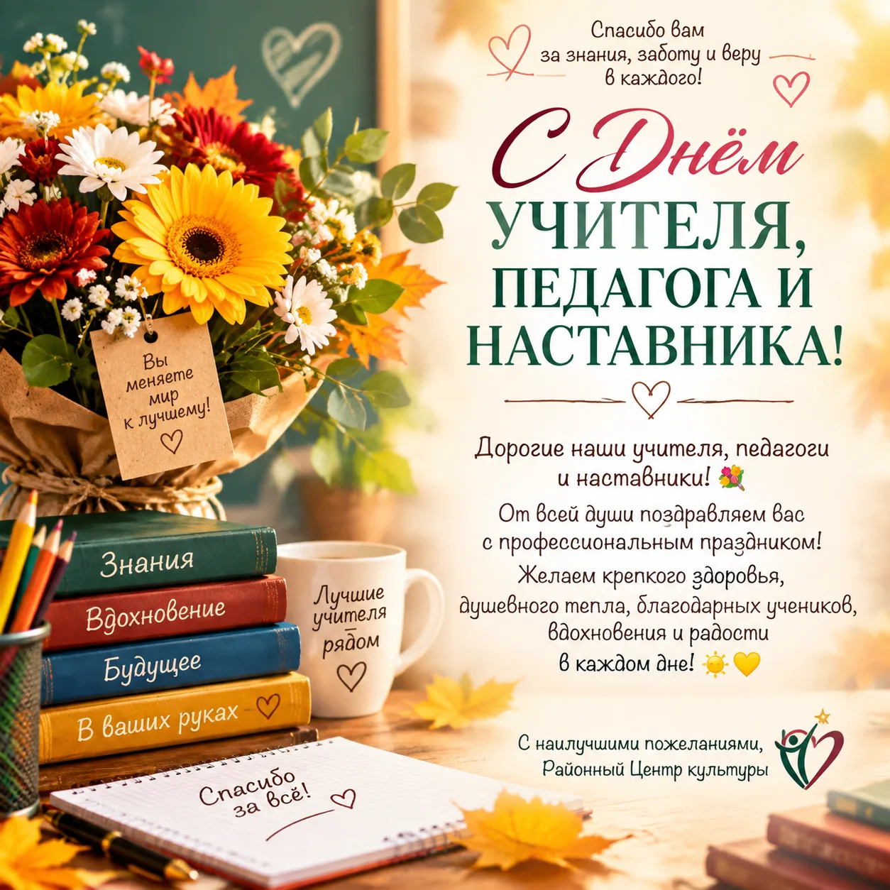 🌷 С Днём учителя, педагога и наставника!