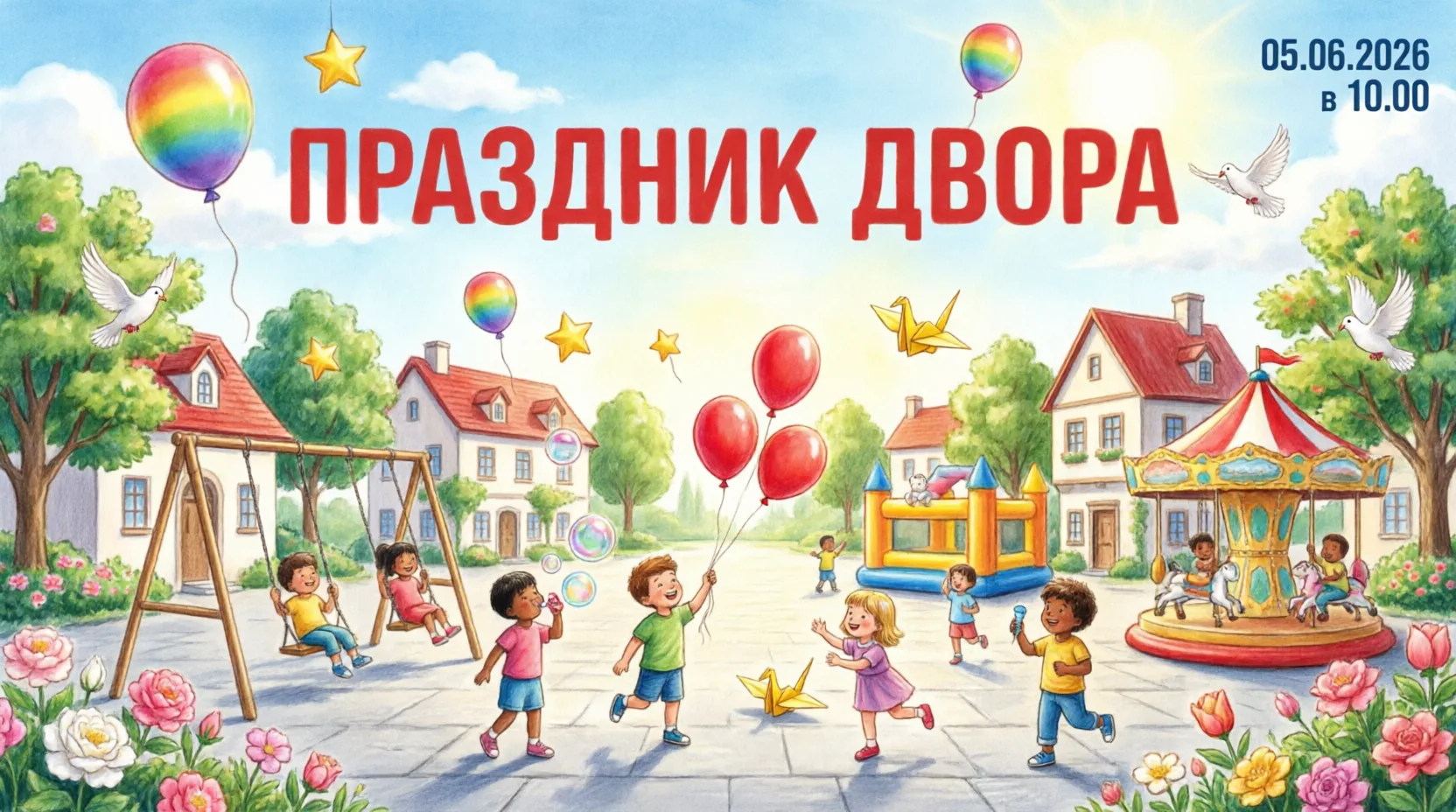 🌞 Лето, солнце, смех и дружба! Приглашаем всех на «День двора»! 🌞