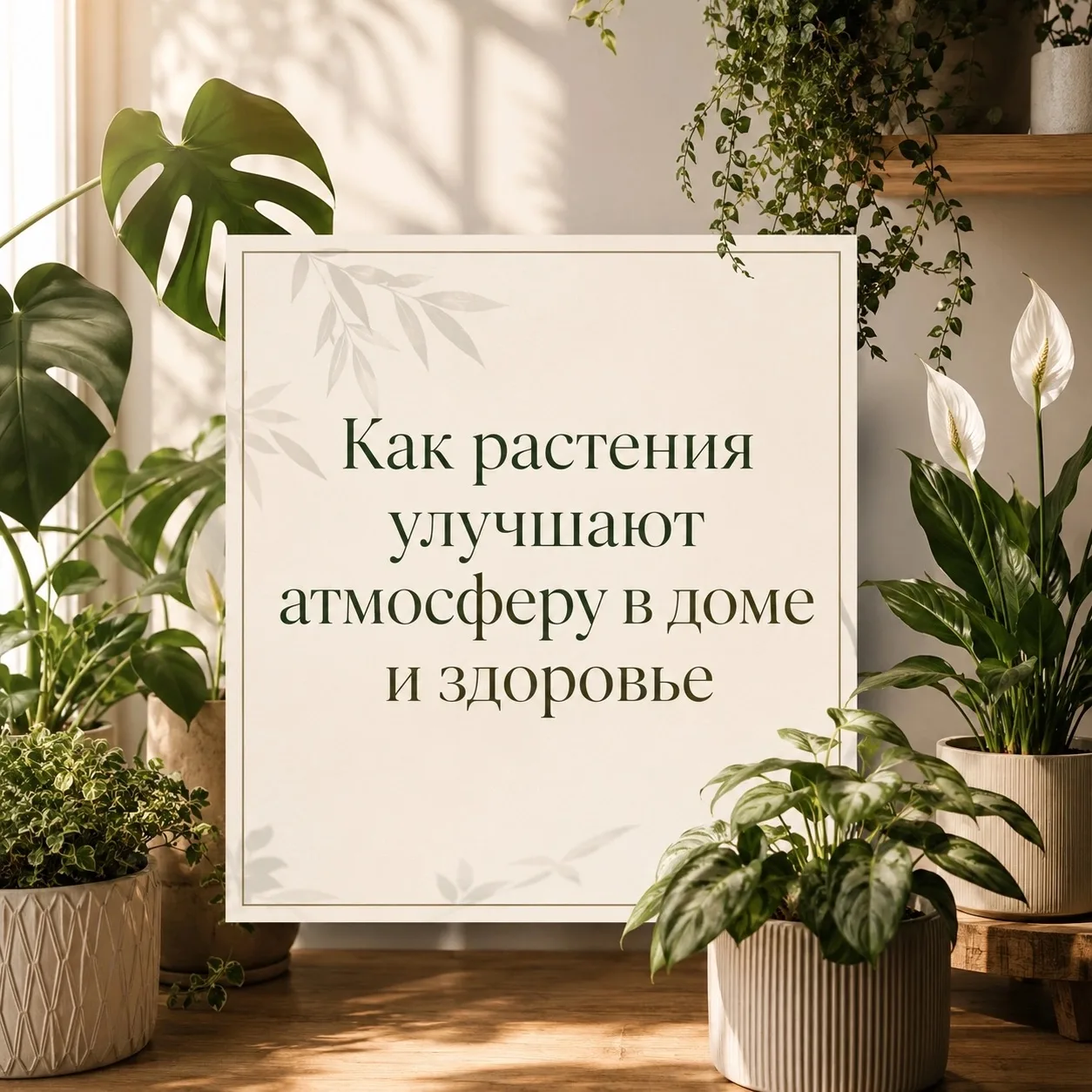 🌱  Знаете ли вы, что наличие комнатных растений может улучшить ваше здоровье? Вот 4 причины, почему