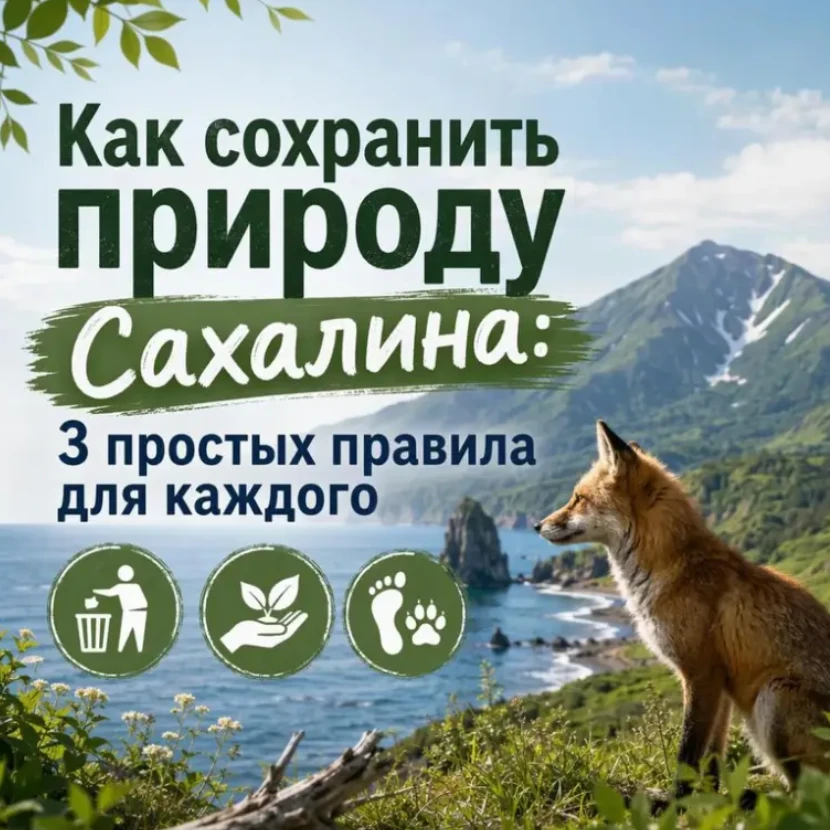 🌿Как сохранить природу Сахалина и Курил: 3 простых правила для каждого