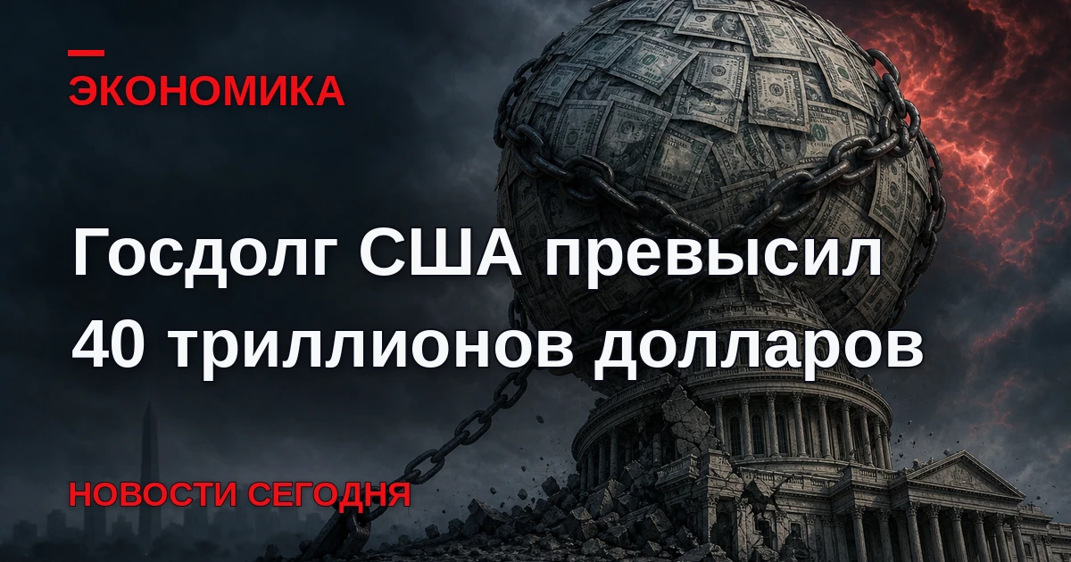 Госдолг США прибавил еще более 260 миллиардов долларов к рекордным 40 триллионам, свиде...