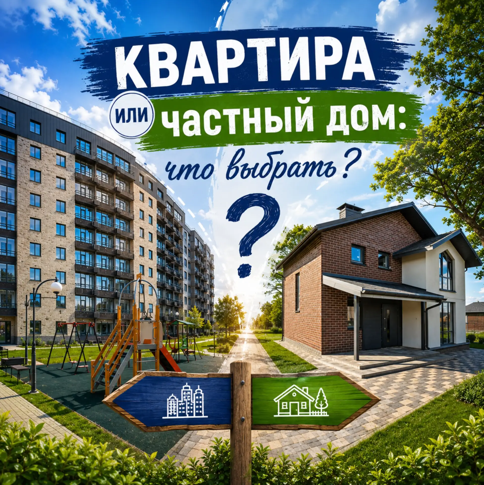 Квартира или частный дом: что выбрать? 🏡🏢
