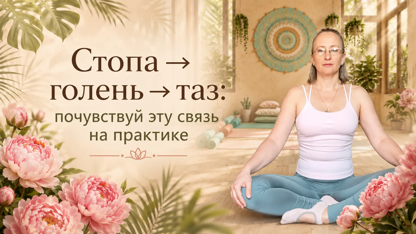Друзья, сегодня провела открытую практику с мягкой осознанной работой тела: стопы, тазо...