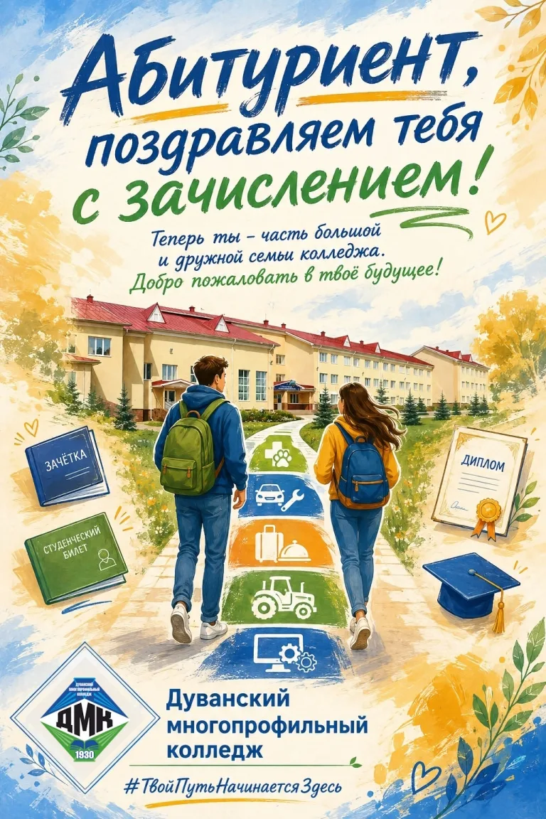 👏 Поздравляем с зачислением в колледж!